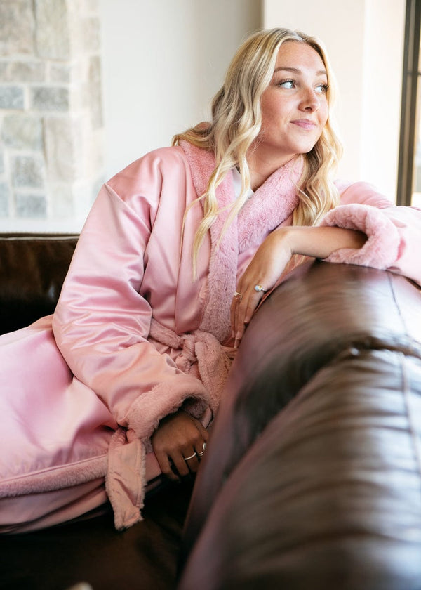 Satin Blush Robe
