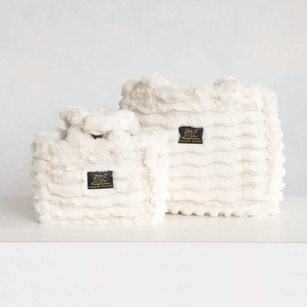 Annie Bag - Ripple Cream Plush Handbag | Minky Couture