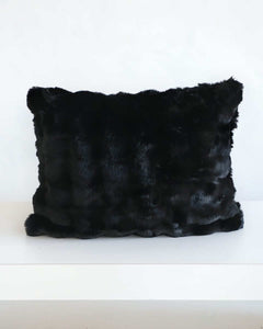 Black Cloud Sham in plush black fabric for cozy and sophisticated home decor.