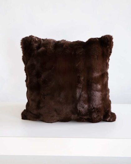 Chocolate Cloud Sham in rich chocolate color, showcasing soft plush texture, ideal for home decor.