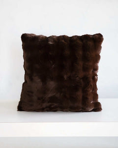 Chocolate Cloud Sham in deep chocolate color, featuring plush softness from Minky Couture.
