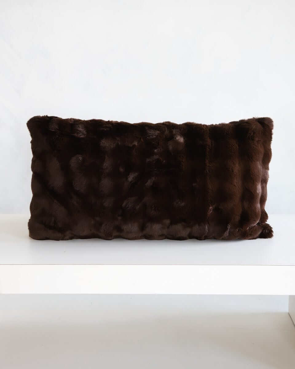 Minky Cloud Sham in luxurious deep chocolate color, adding warmth and sophistication to any space.