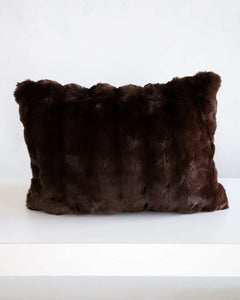 Chocolate Cloud Sham, a plush dark brown pillow from Minky Couture x Osmond Designs for cozy home decor.