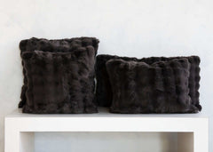 Charcoal Cloud Sham in plush dark fabric, adding modern elegance and comfort to your bedding collection.