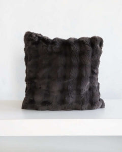 Charcoal Cloud Sham in plush fabric, showcasing a rich smoky hue for modern elegance and comfort.