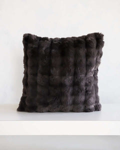 Charcoal Cloud Sham in plush fabric, adding modern elegance and comfort to any bedding decor.