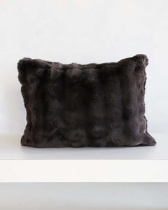 Charcoal Cloud Sham in plush fabric offering modern elegance and comfort for your home decor.