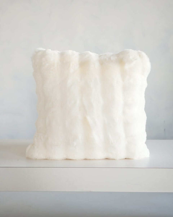 Cream Cloud Sham, a soft and elegant decorative pillow with plush texture, perfect for brightening your space.