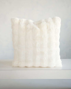 Minky Couture Cream Cloud Sham in soft plush texture, perfect for adding elegance to any space.