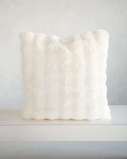 Minky Couture Cream Cloud Sham in soft plush texture, perfect for adding elegance to any space.