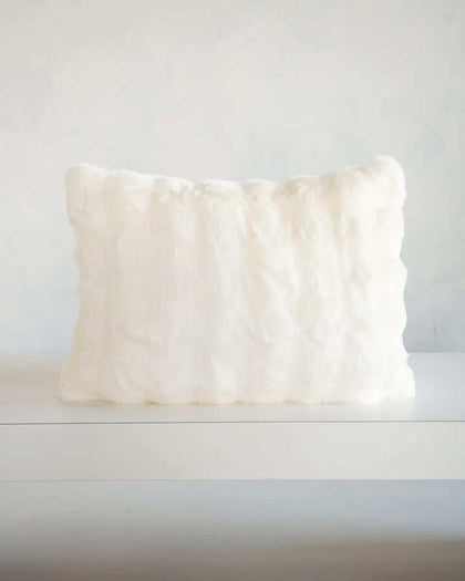 Cream Cloud Sham showcasing its soft, plush texture in an elegant, neutral hue on a simple backdrop.
