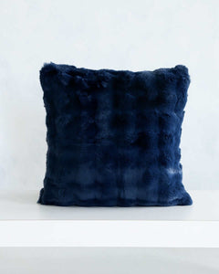 Navy Cloud Sham, luxurious deep blue plush pillow adding comfort and style to any bedding ensemble.