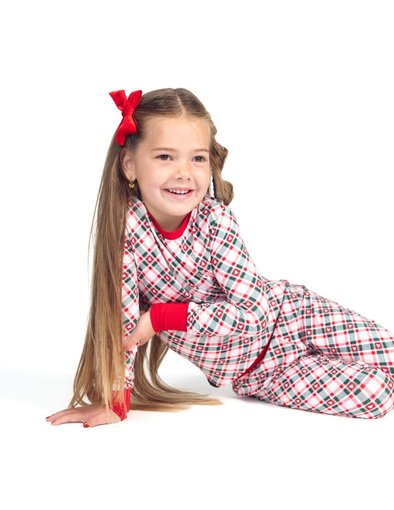Snug-Fitting Toddler Matching Set - Tree Plaid