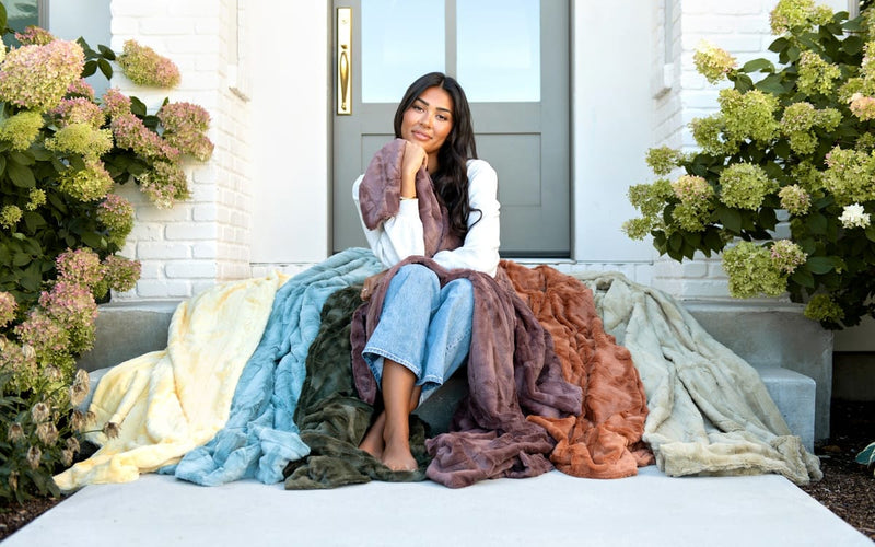 Sorbet Olive Green Blanket