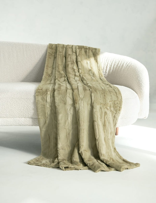 Sorbet Olive Green Blanket