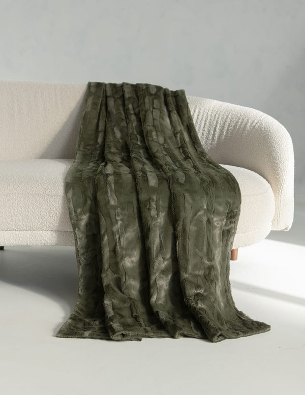 Sorbet Deep Moss Blanket
