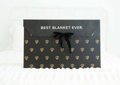 Large Gift Box packaging featuring the phrase BEST BLANKET EVER and elegant design.