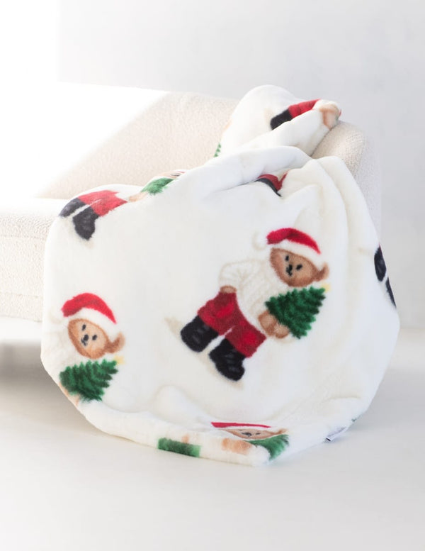 Lush Christmas Bear Blanket