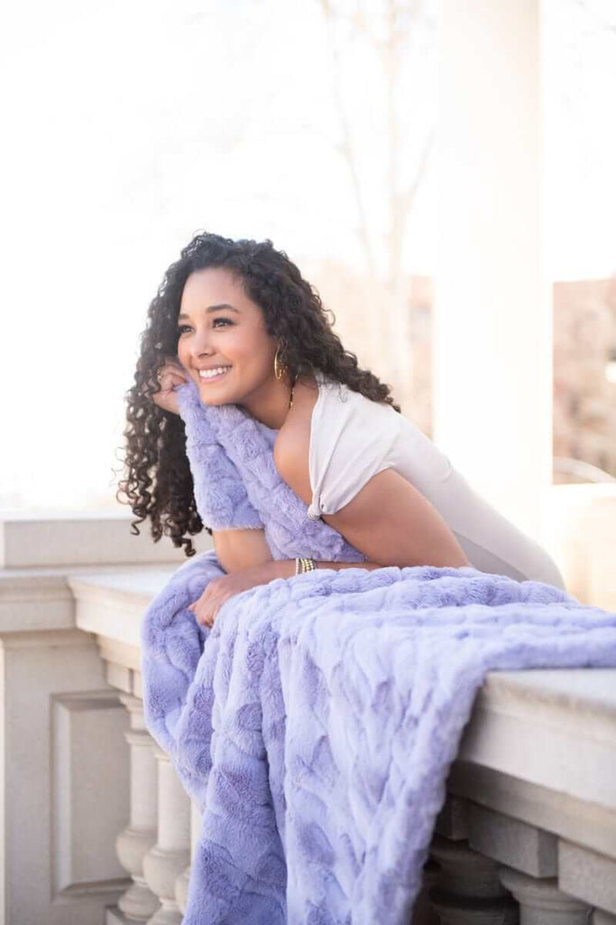Posh Sorbet Lilac Minky Couture Blanket