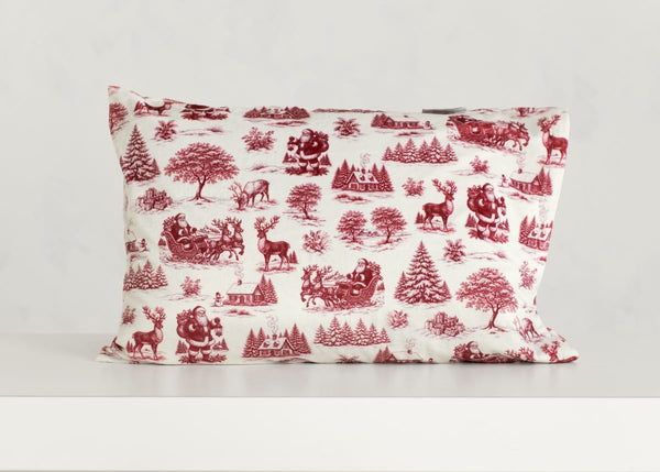 Santa Toile | Christmas Pillowcase 