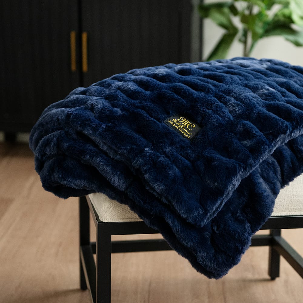 Hugs Navy Blanket