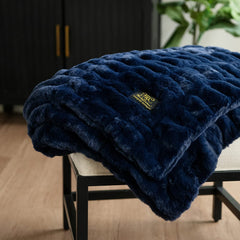 Hugs Navy Blanket