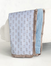 Hampton Blooms Light Blue Blanket