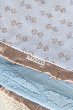 Hampton Blooms Light Blue Blanket