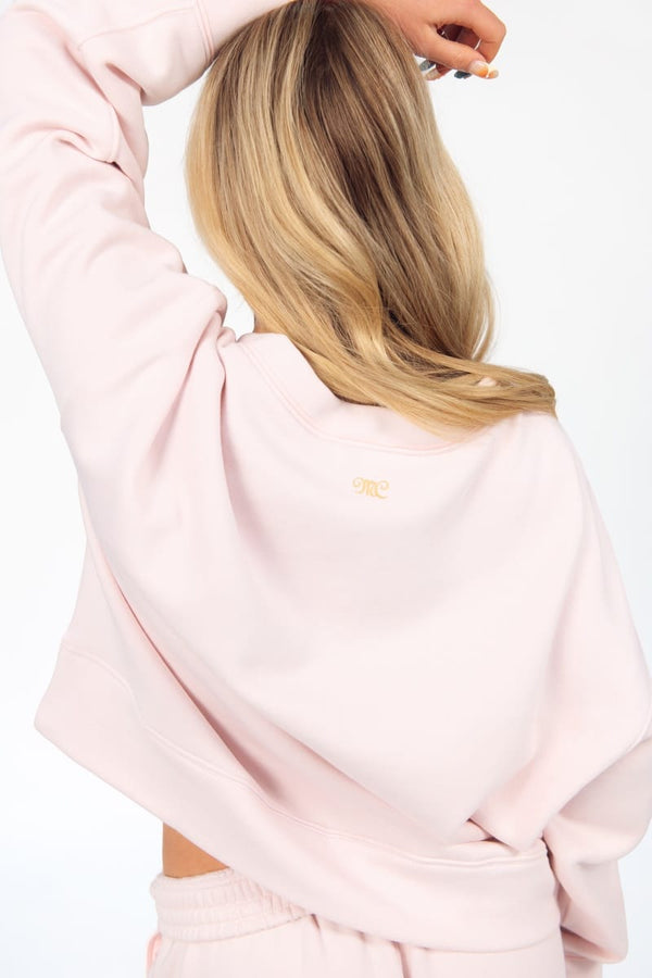 Women's V-Neck Sweatshirt - Ballet Pink