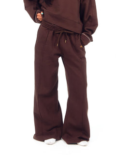 Women's Wide Leg Sweat Pant - Coffee