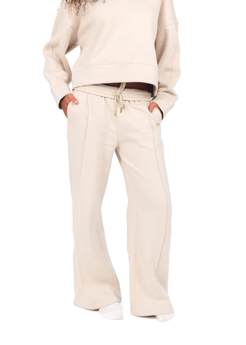 Women's Wide Leg Sweat Pant - Oatmeal