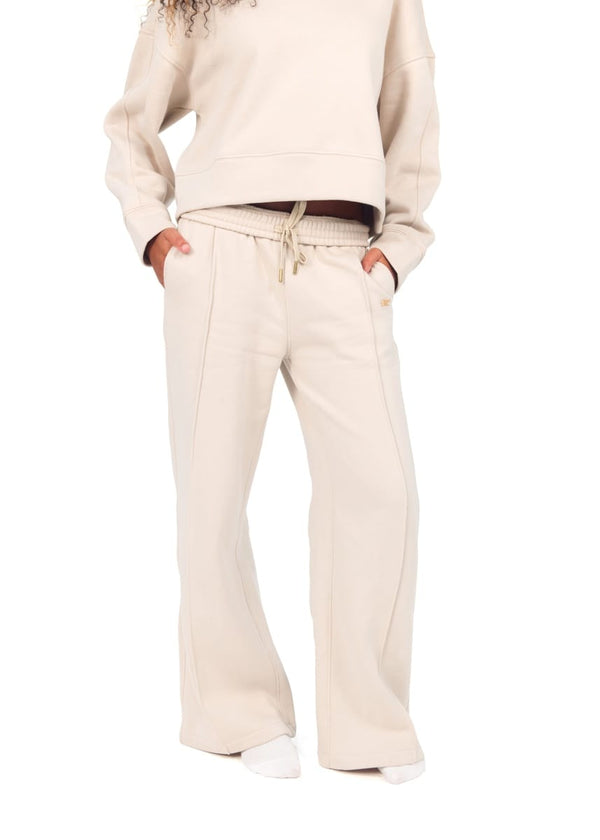 Women's Wide Leg Sweat Pant - Oatmeal