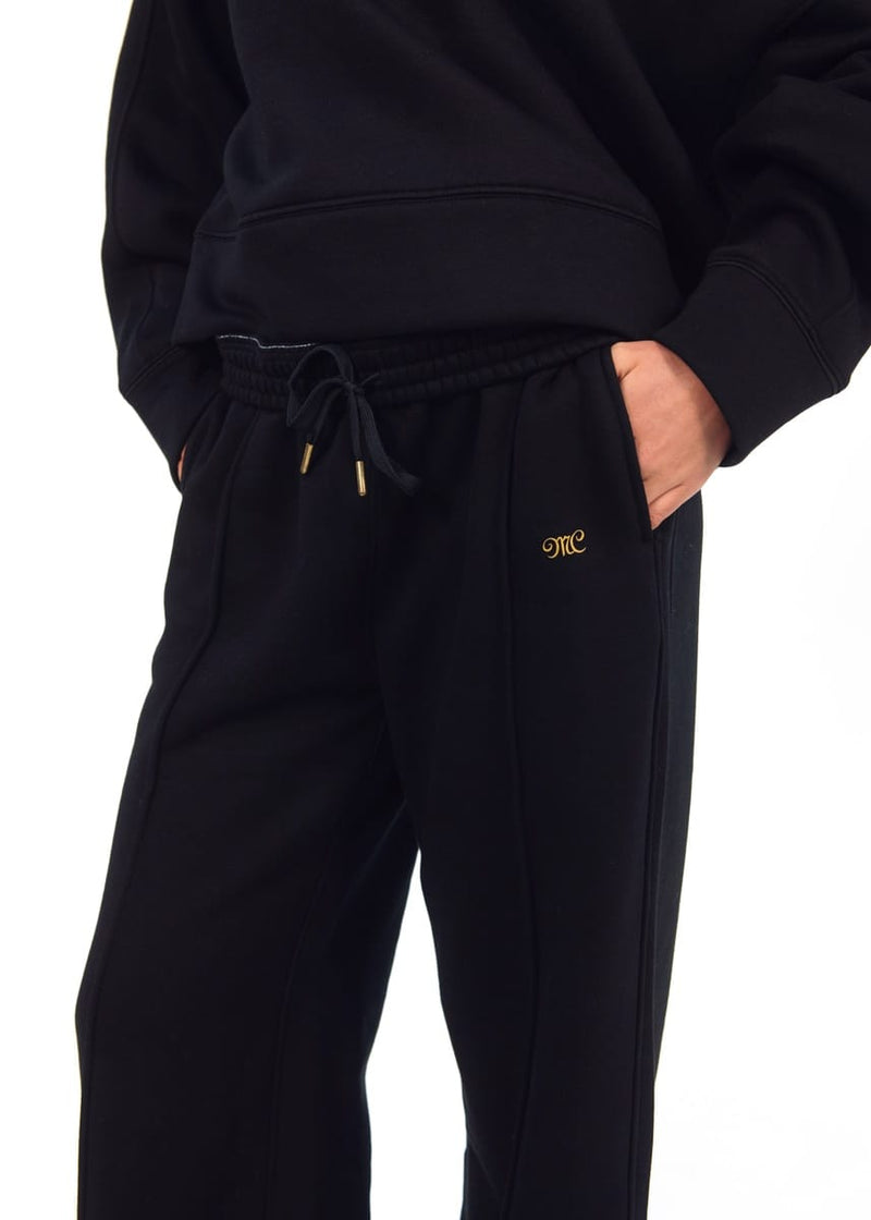 Women's Wide Leg Sweat Pant - Black