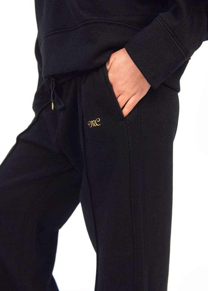 Women's Wide Leg Sweat Pant - Black