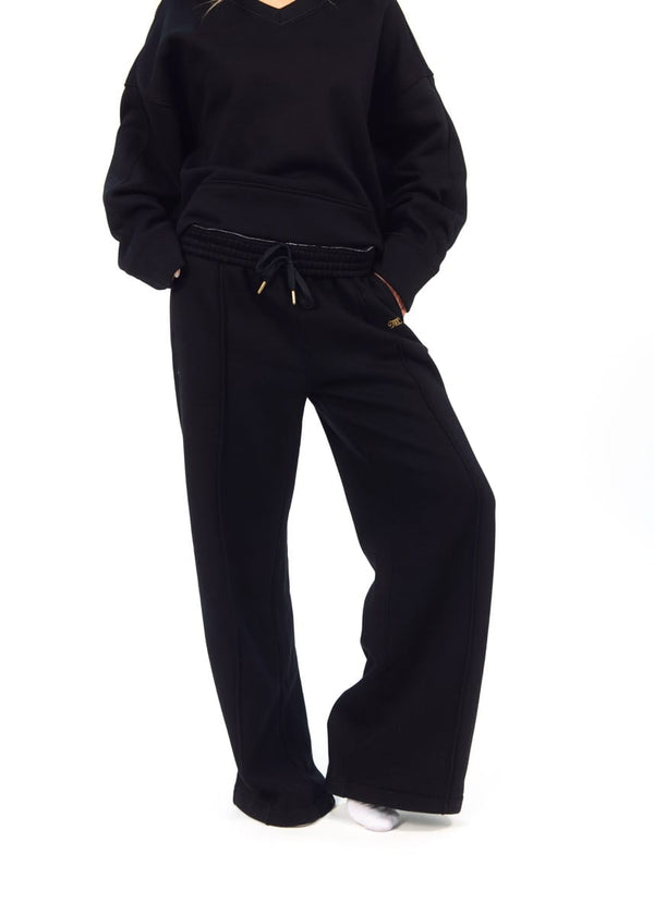 Women's Wide Leg Sweat Pant - Black