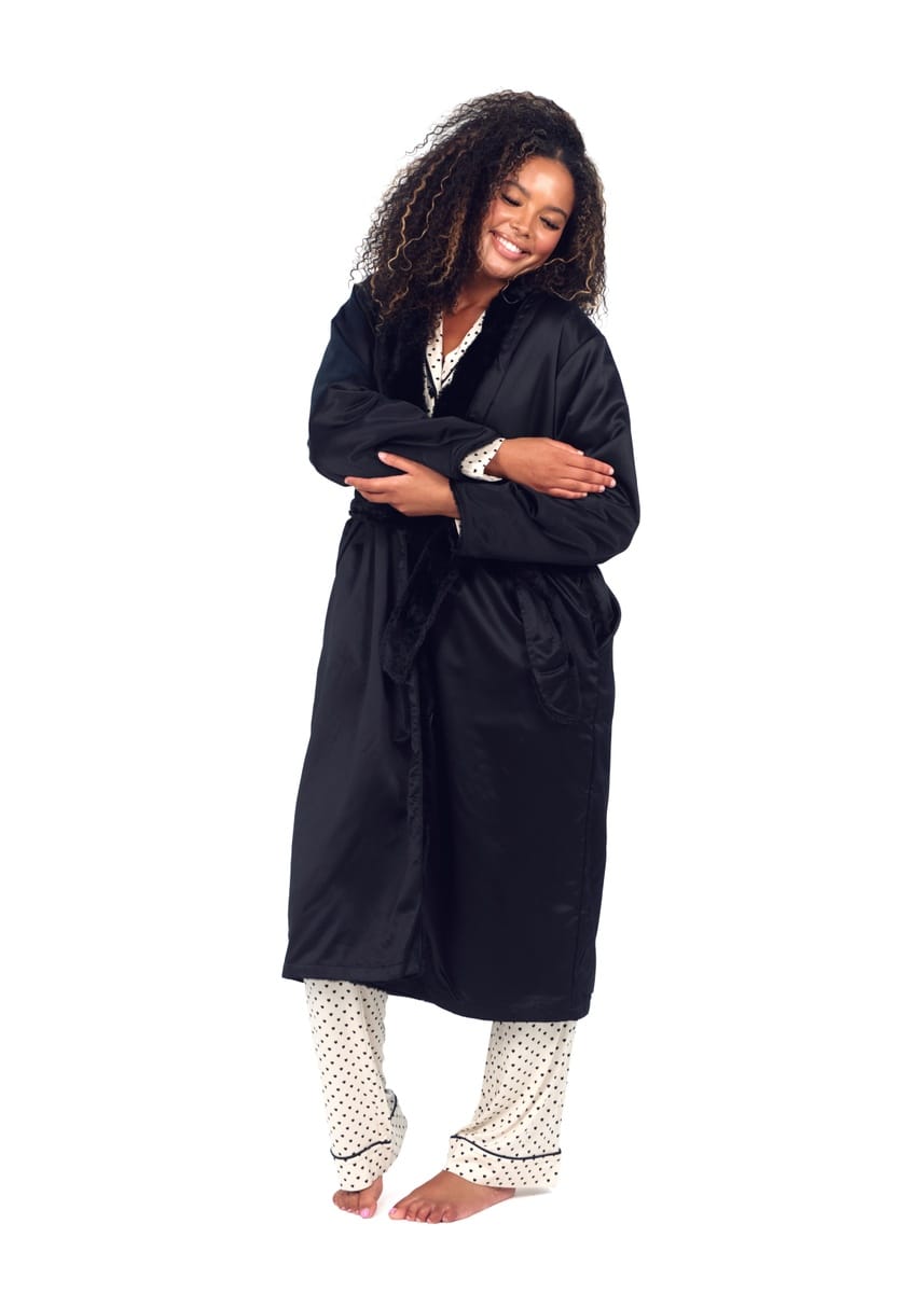 Satin Black Robe