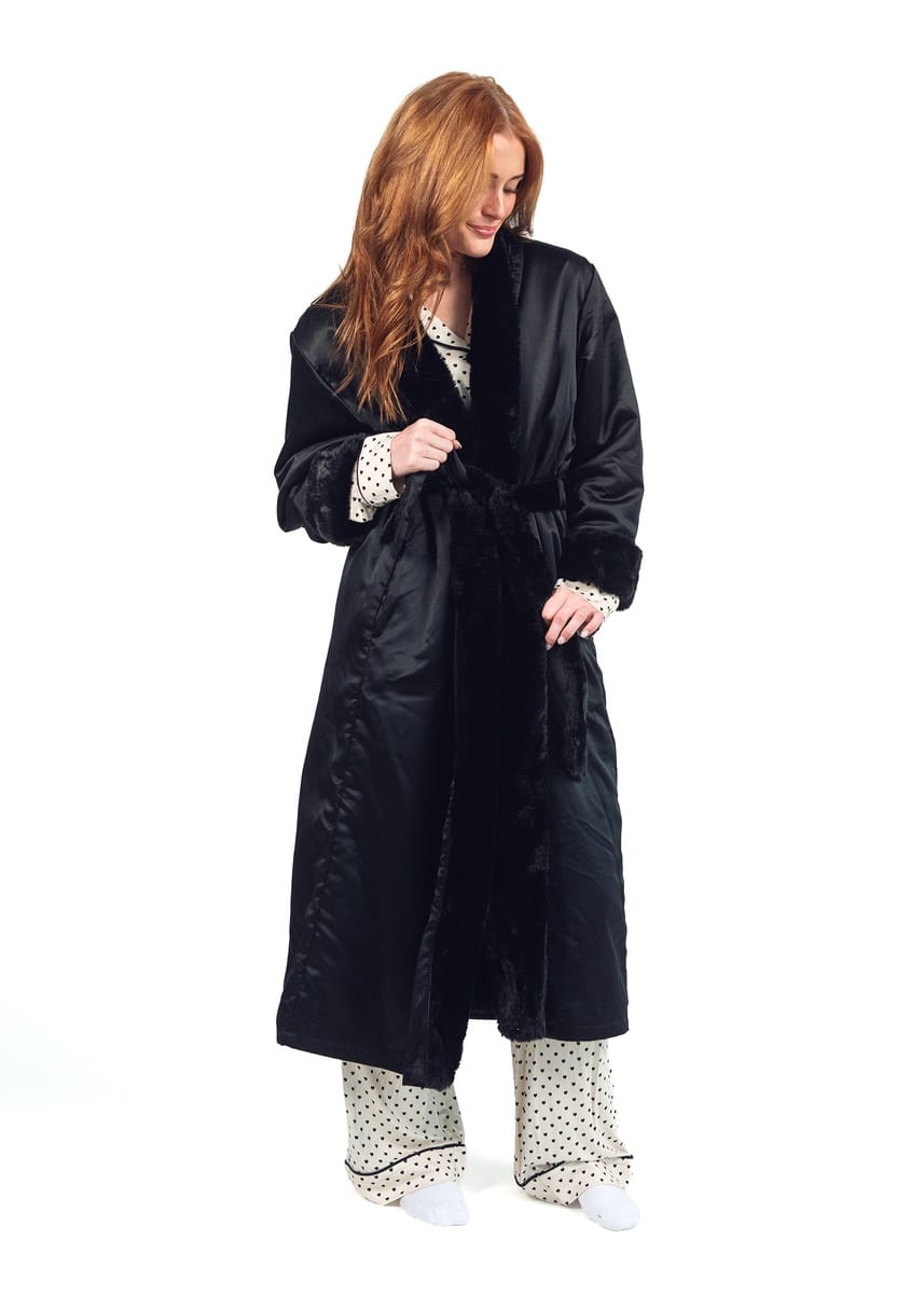 Satin Black Robe