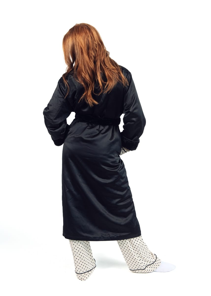 Satin Black Robe