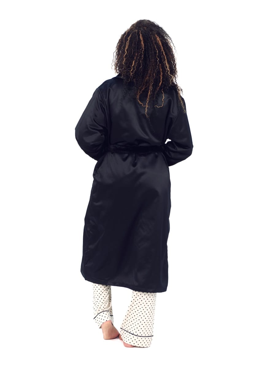 Satin Black Robe