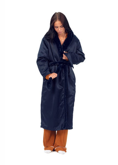 Satin Navy Robe