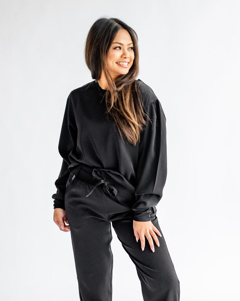 Must be Satin Pajamas Black Final Sale Minky Couture