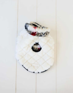 Luxurious soft reversible Pet Vest in City Plaid/Cream color, for comfort and style.
