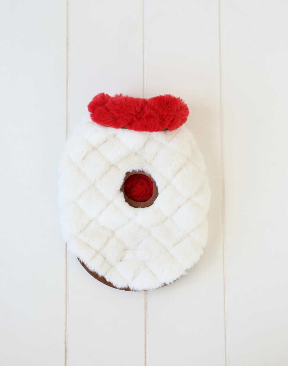 Red/Cream Pet Vest designed for comfort with plush fabric and a reversible style, perfect for everyday wear.