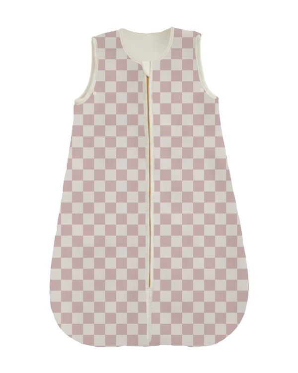 Pink Check Wearable Minky Blanket