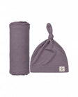 Swaddle and Hat - Blackberry