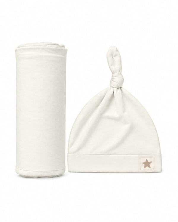 Swaddle and Hat - Coconut Milk
