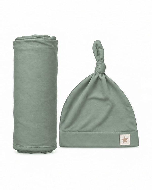 Swaddle and Hat - Meadow