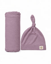 Swaddle and Hat - Rosie Mauve