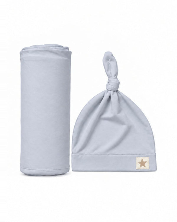Swaddle and Hat - Salty Air