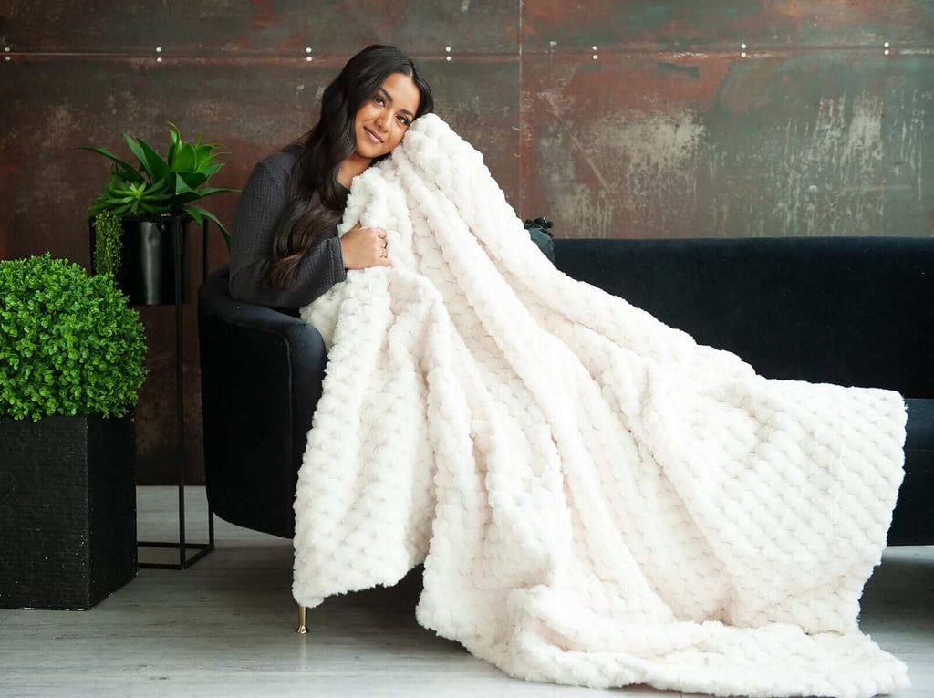 Belgian Waffle Cream Blanket Grande